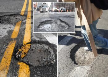 NYC pothole reports are shattering records – over 22K – with 2026 marking first triple-digit spike in calls