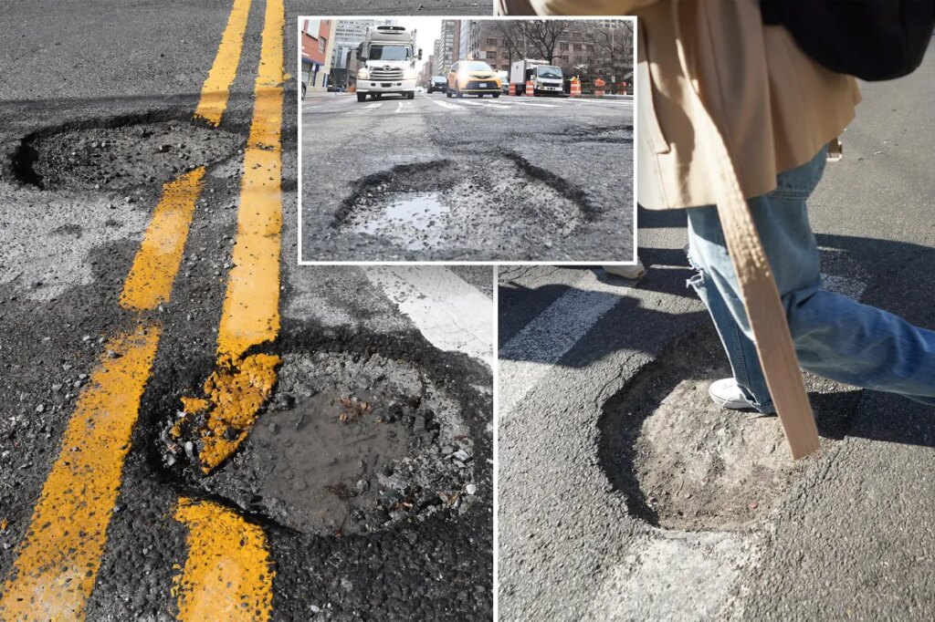 NYC pothole reports are shattering records – over 22K – with 2026 marking first triple-digit spike in calls