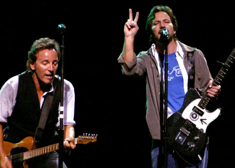 The ‘Terrifying’ Experience Eddie Vedder Had With Bruce Springsteen: ‘Don’t Let the Shark Know You’re Scared’