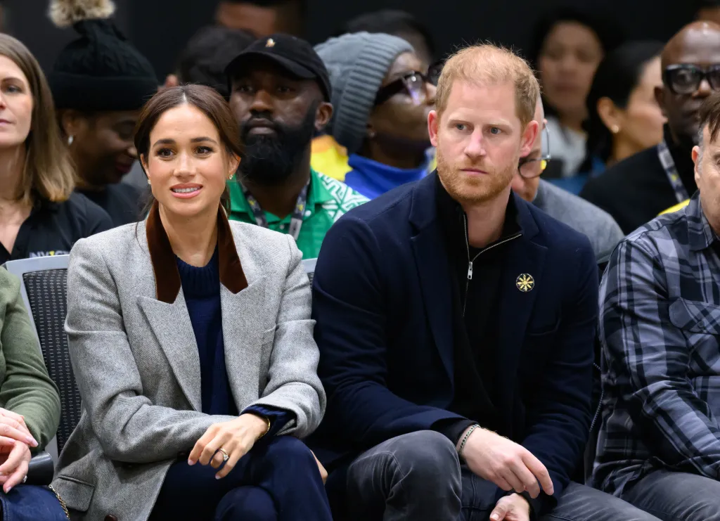 Meghan Markle and Prince Harry sitting at the 2025 Invictus Games Vancouver - Day One.
