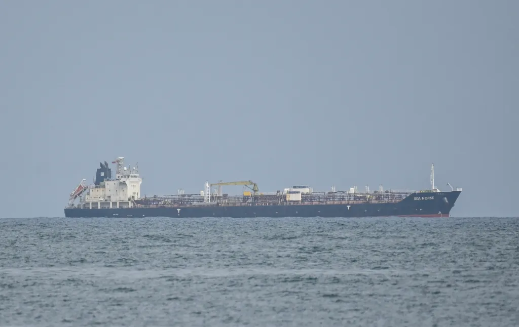 The Hong Kong-flagged crude oil tanker Sea Horse remains at anchor off the coast of Puerto Cabello, Venezuela, on March 29, 2026. The Sea Horse, which was reportedly carrying Russian diesel to Cuba, rerouted to Venezuela earlier in the week.