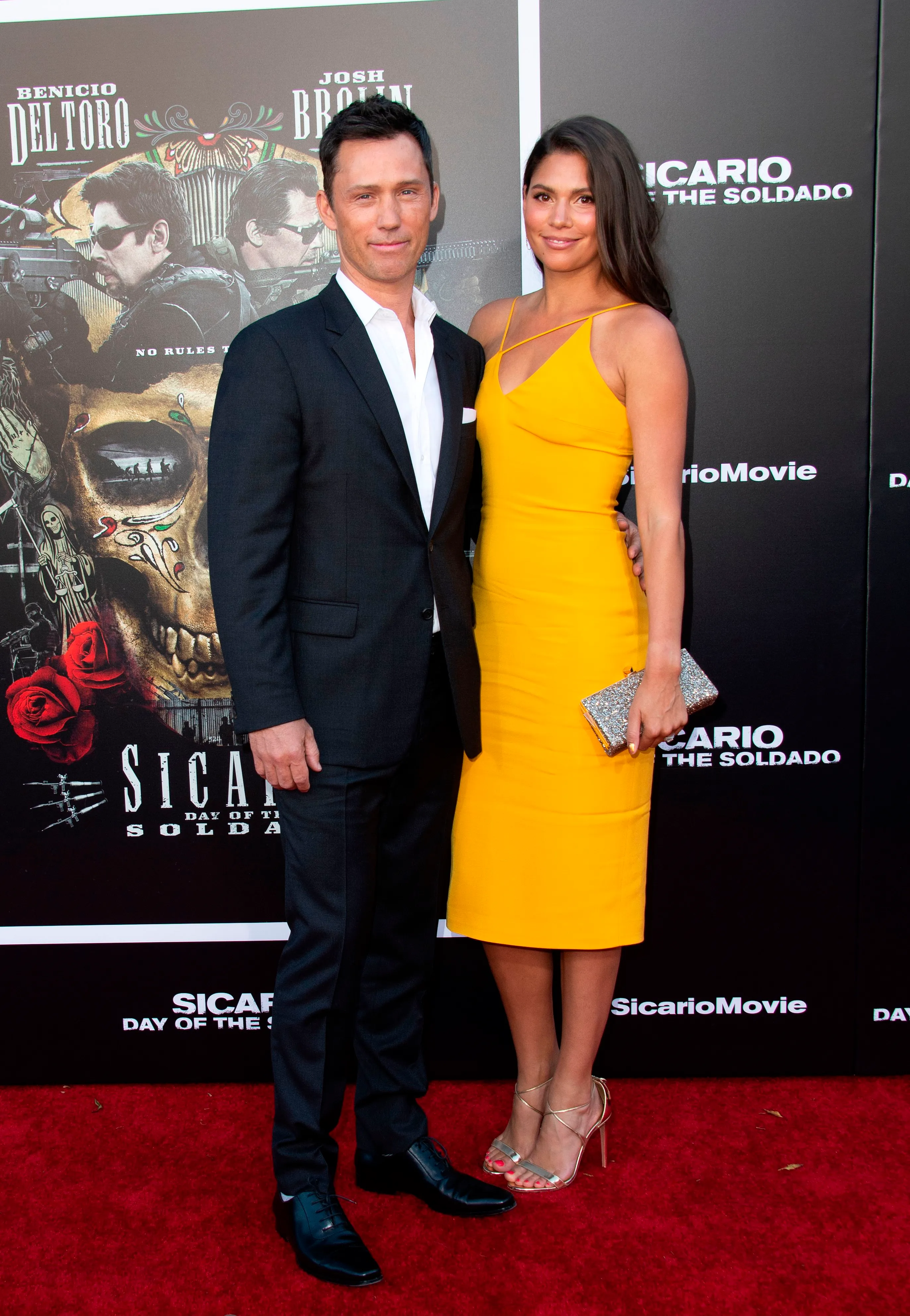 Jeffrey Donovan (L) and wife Michelle Woods attend the premiere of Columbia Pictures' Sicario: Day of the Soldado on June 26, 2018, in Westwood, California.