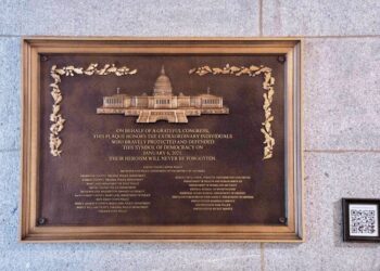 They defended the Capitol on Jan. 6. Their names are missing from the tribute.