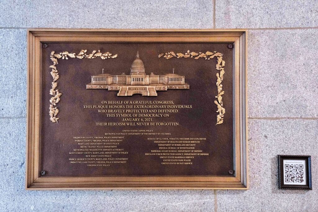 They defended the Capitol on Jan. 6. Their names are missing from the tribute.