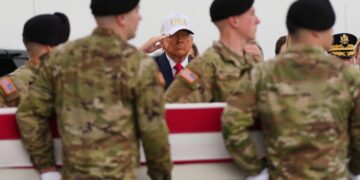 Trump confronts ‘bad part of war’ as troops killed in Iran conflict return home