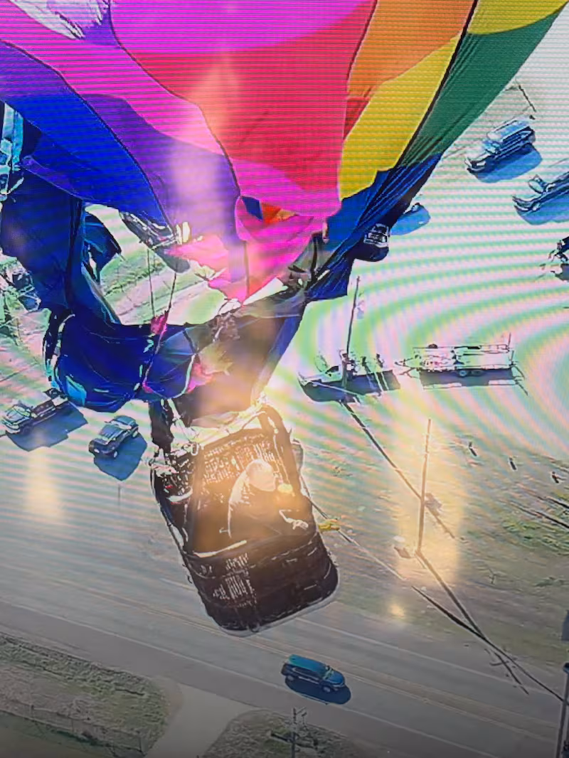 Hot air balloon rescue.