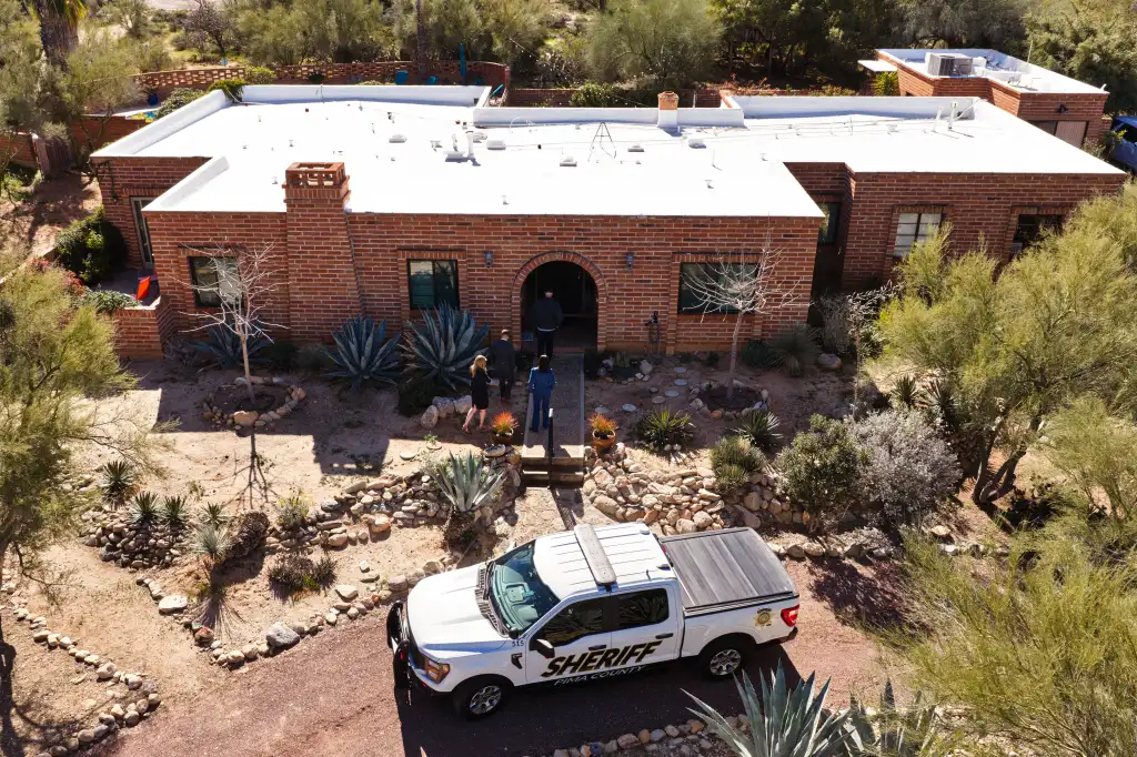 Investigators look around the residence of Nancy Guthrie on Wednesday, February 25, 2026,