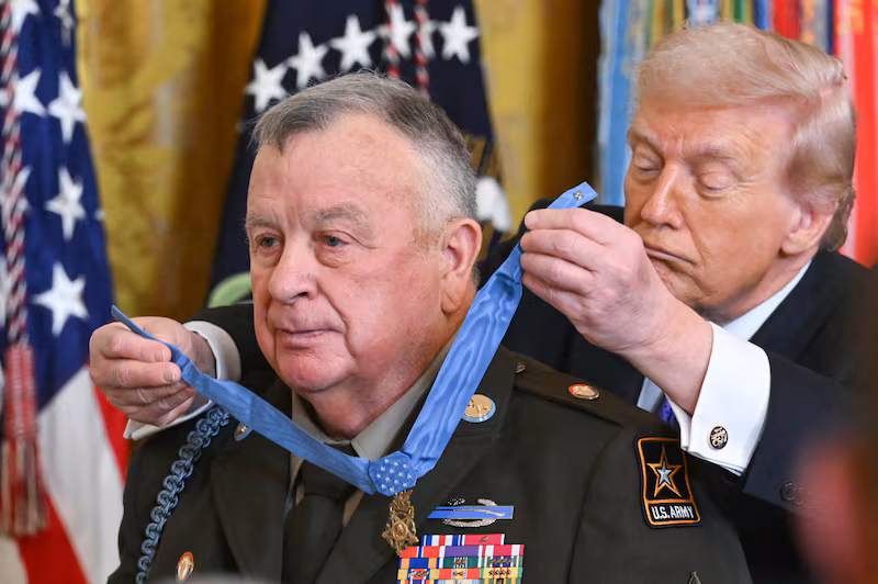 Donald Trump and Sgt. Major Terry P. Richardson
