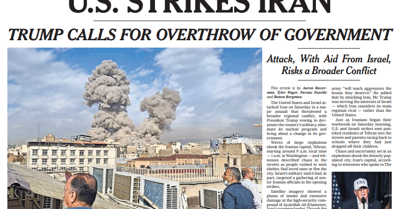 The War in Iran: A Place for Student Questions and Reactions