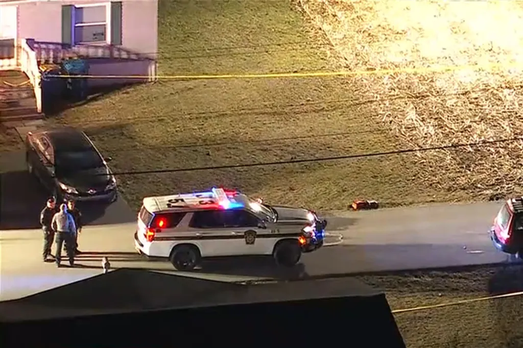 Scene as of around 11 p.m. on Sunday Pa. State Trooper shot and killed in Chester County on Sunday night