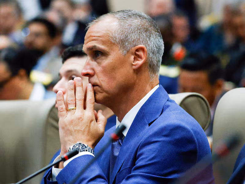 Corey Lewandowski attends the inaugural Americas Counter Cartel Conference with regional defense and security leaders at U.S. Southern Command headquarters in Doral, Florida, U.S., March 5, 2026. REUTERS/Maria Alejandra Cardona