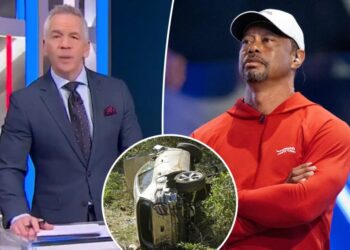 NBC host awkwardly apologizes for showing wrong Tiger Woods car crash after latest DUI arrest