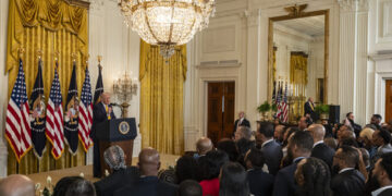 In Black History Month, Trump casts racial progress as largely settled