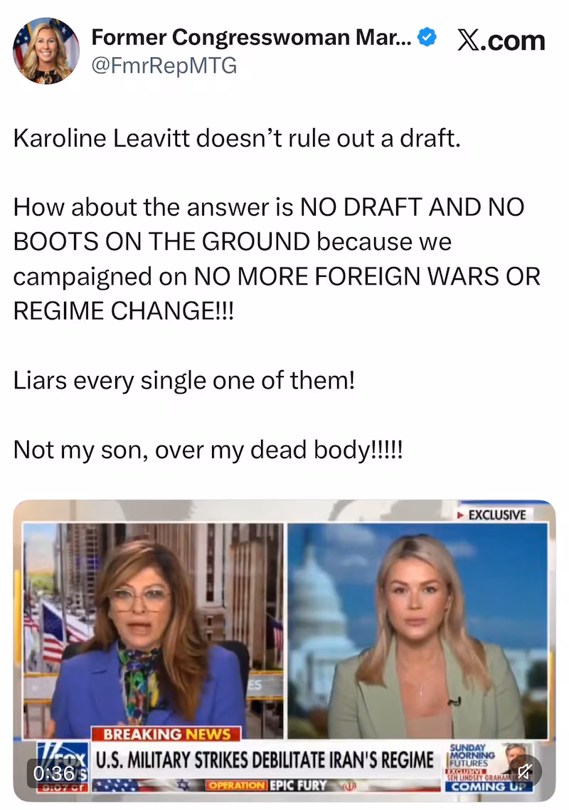 Marjorie Taylor Greene on X