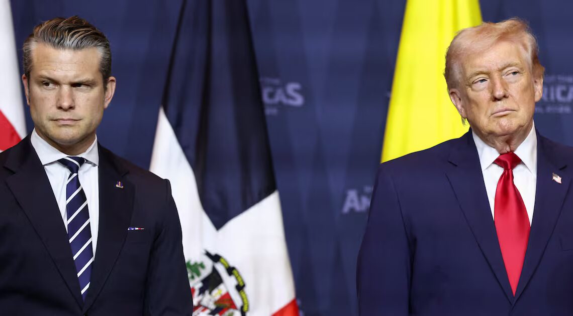 Pentagon Pete Pathetically Panders to Trump at Suck-Up Summit