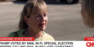 ‘Terrible!’ Republican voter rips Trump for voting by mail in local Florida election
