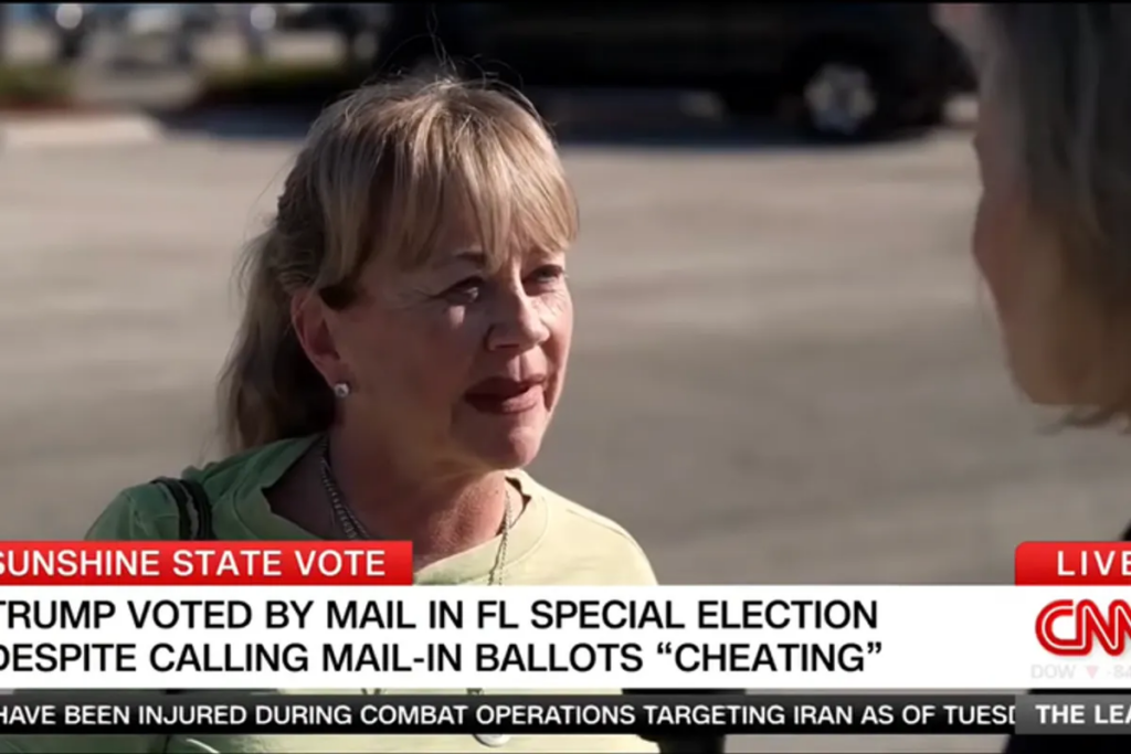 ‘Terrible!’ Republican voter rips Trump for voting by mail in local Florida election