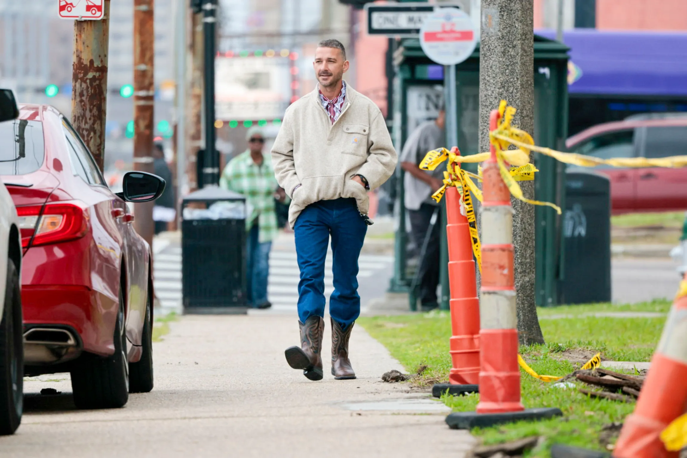 Actor Shia LaBeouf walking into New Orleans Criminal Court.