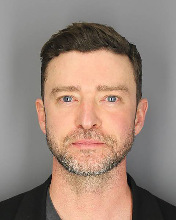 Mugshot of Justin Timberlake.