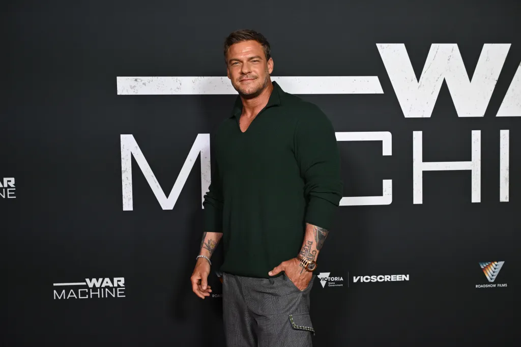 Alan Ritchson attending the War Machine Australian Premiere.