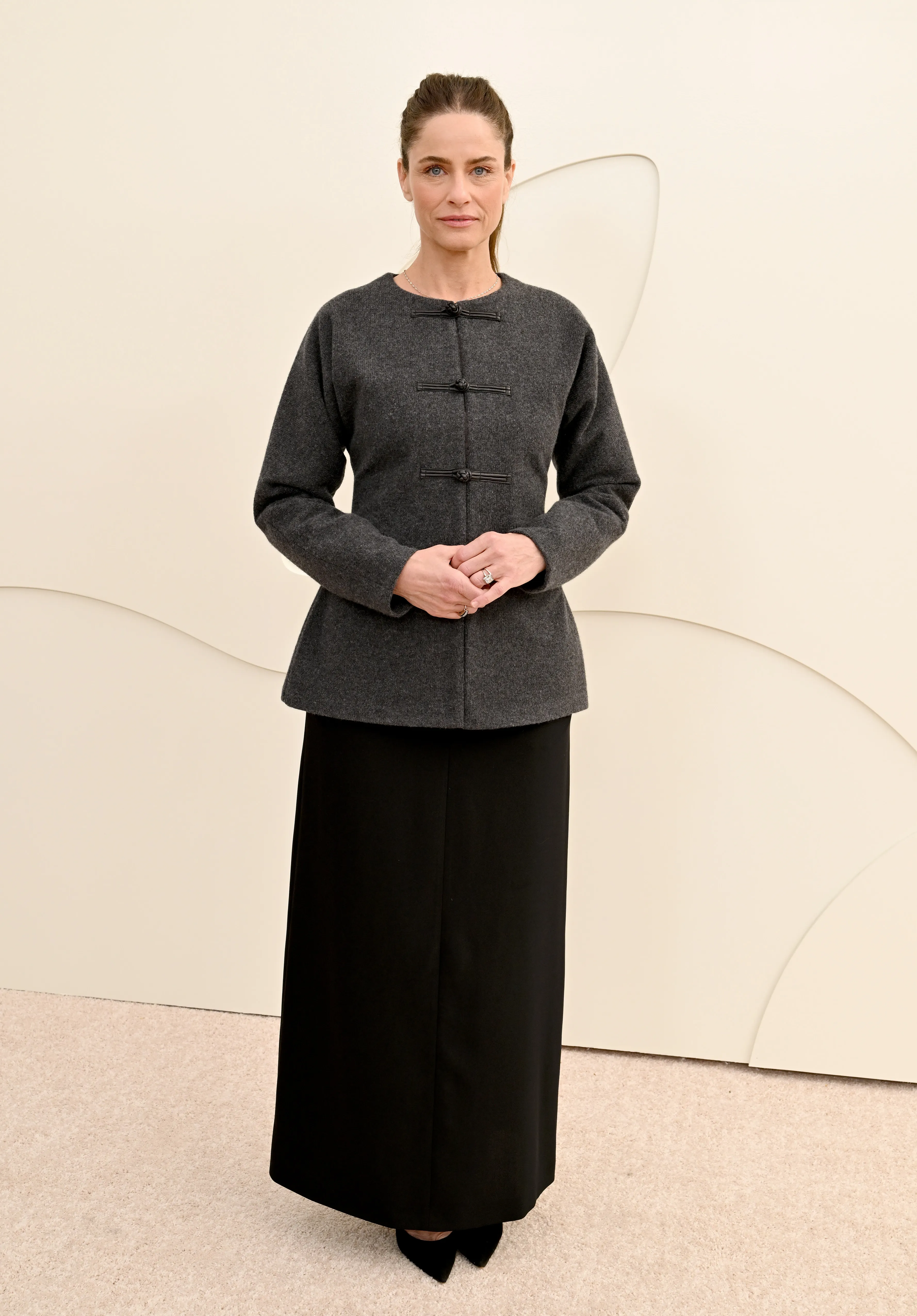 Amanda Peet attends the Apple TV Press Day.