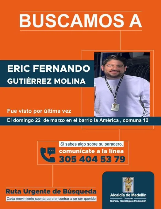 A missing person's poster for Molina after his disappearance in the South American country.