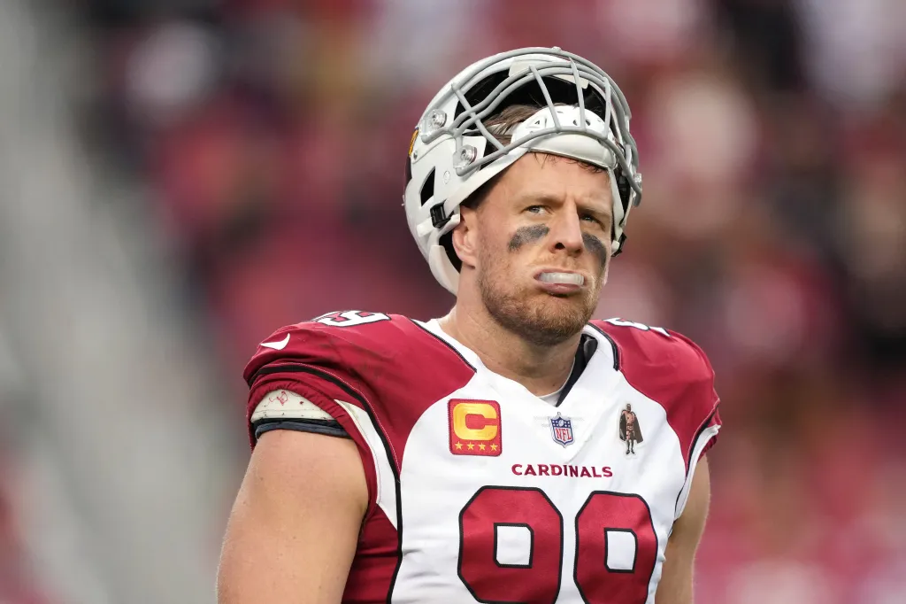 Arizona Cardinals defensive end J.J. Watt (99) walks on the field during the fourth quarter.