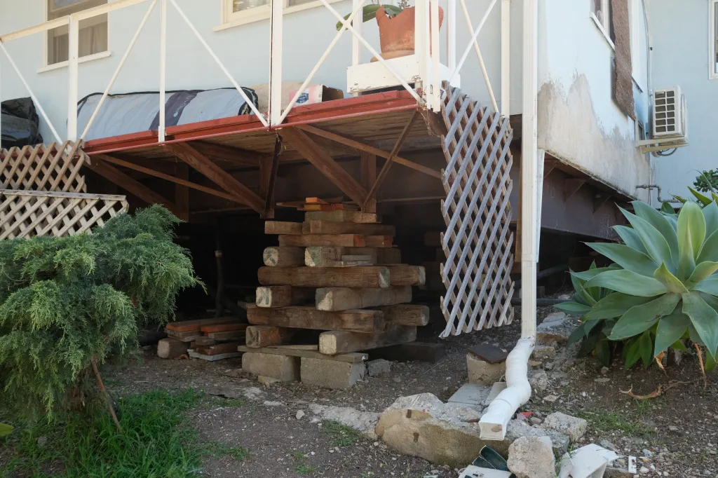 Reinforced foundation of a home in Palos Verdes.