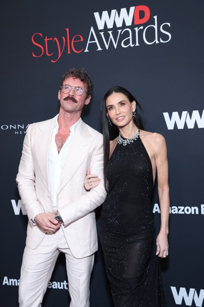 Brad Goreski and Demi Moore at the 2026 WWD Style Awards.