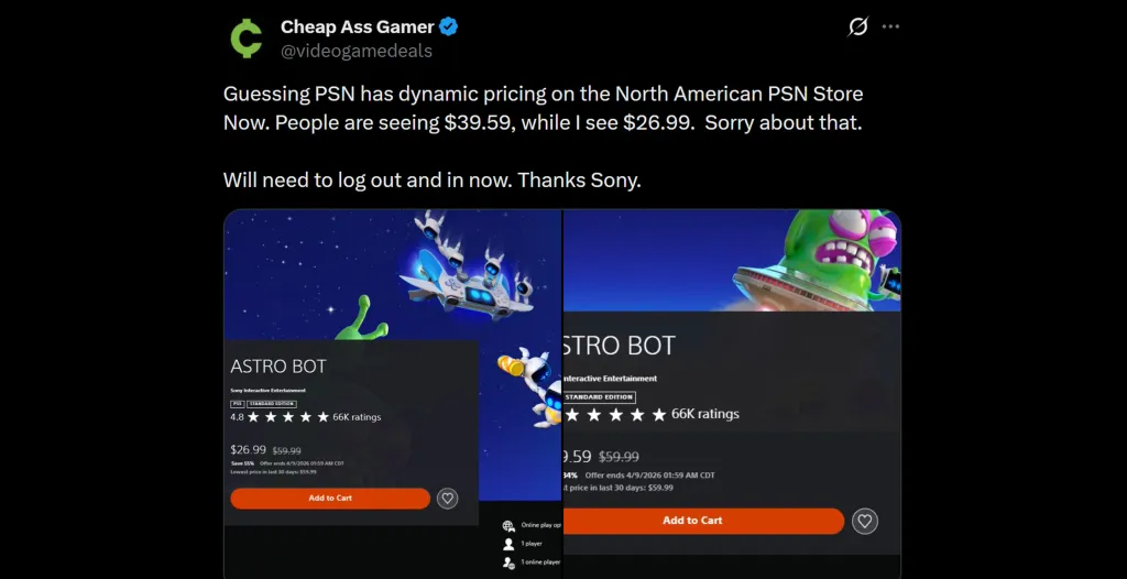 CAG PS5 Dynamic Pricing