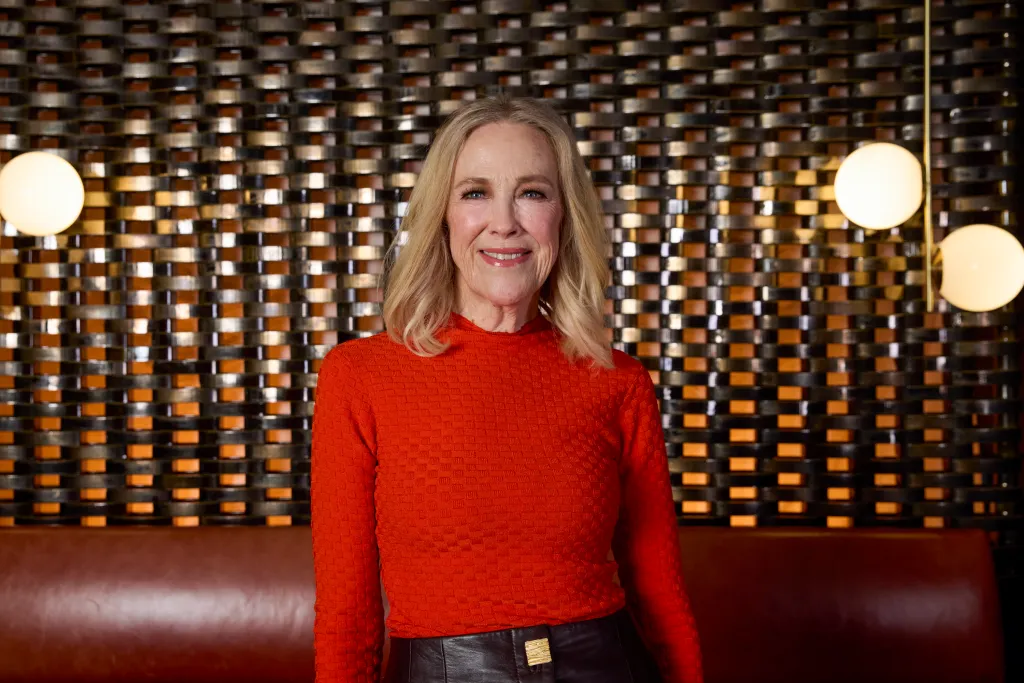 Catherine O'Hara smiling at the Deadline Studio during the Toronto International Film Festival 2024.