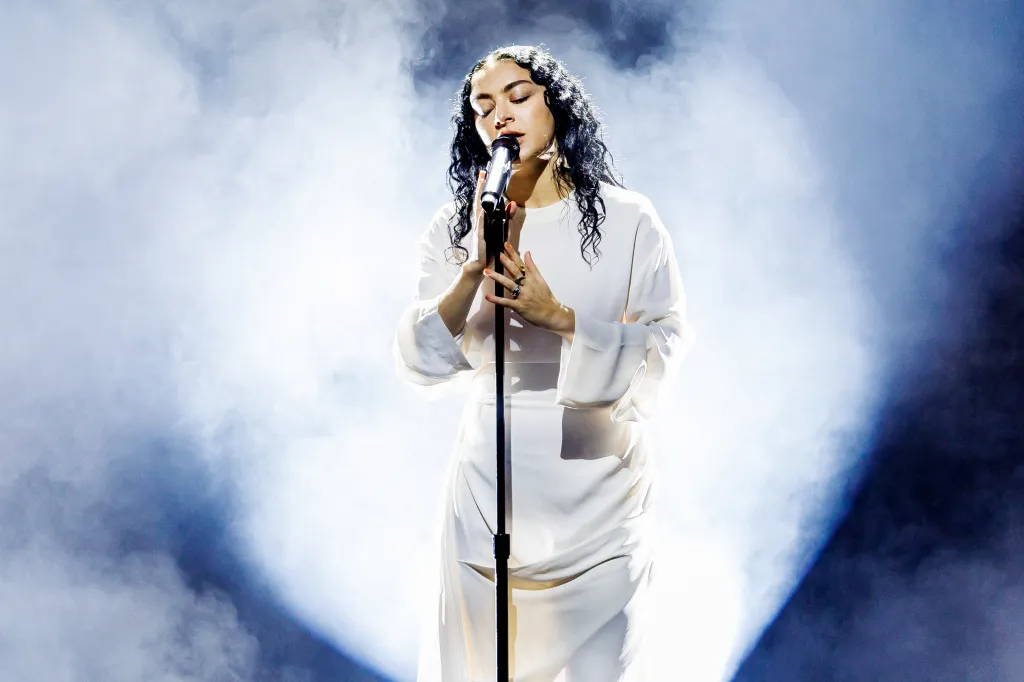 Charli XCX performing at Billboard Women in Music 2024.
