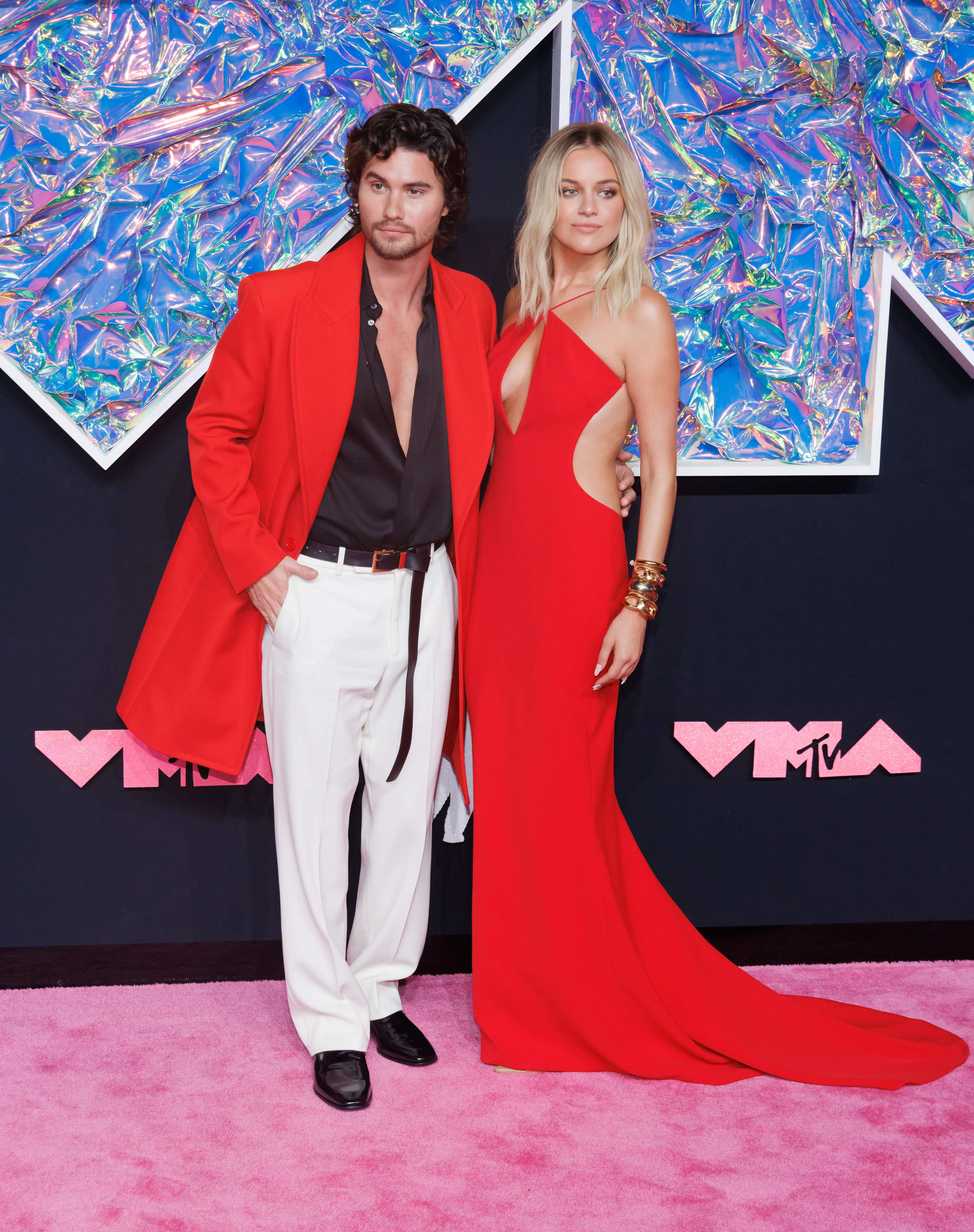 Chase Stokes and Kelsea Ballerini at the MTV Video Music Awards on Sept. 16, 2023.