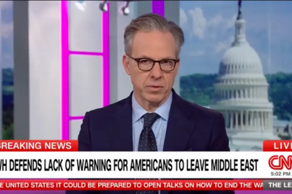‘Blame the media?’ Jake Tapper calls out White House’s excuse for stranding Americans