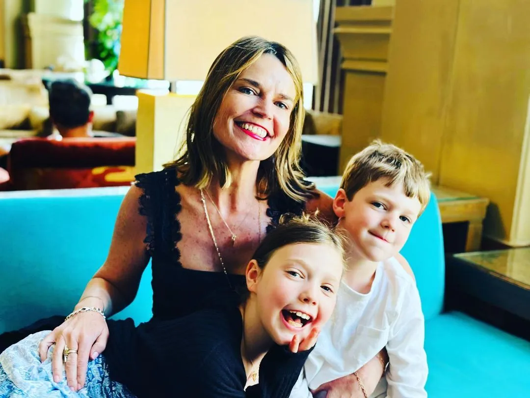 Savannah Guthrie with her children, Vale and Charley.