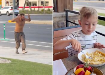 Dad details nightmare family meal in Fresno as homeless man freaks out nearby