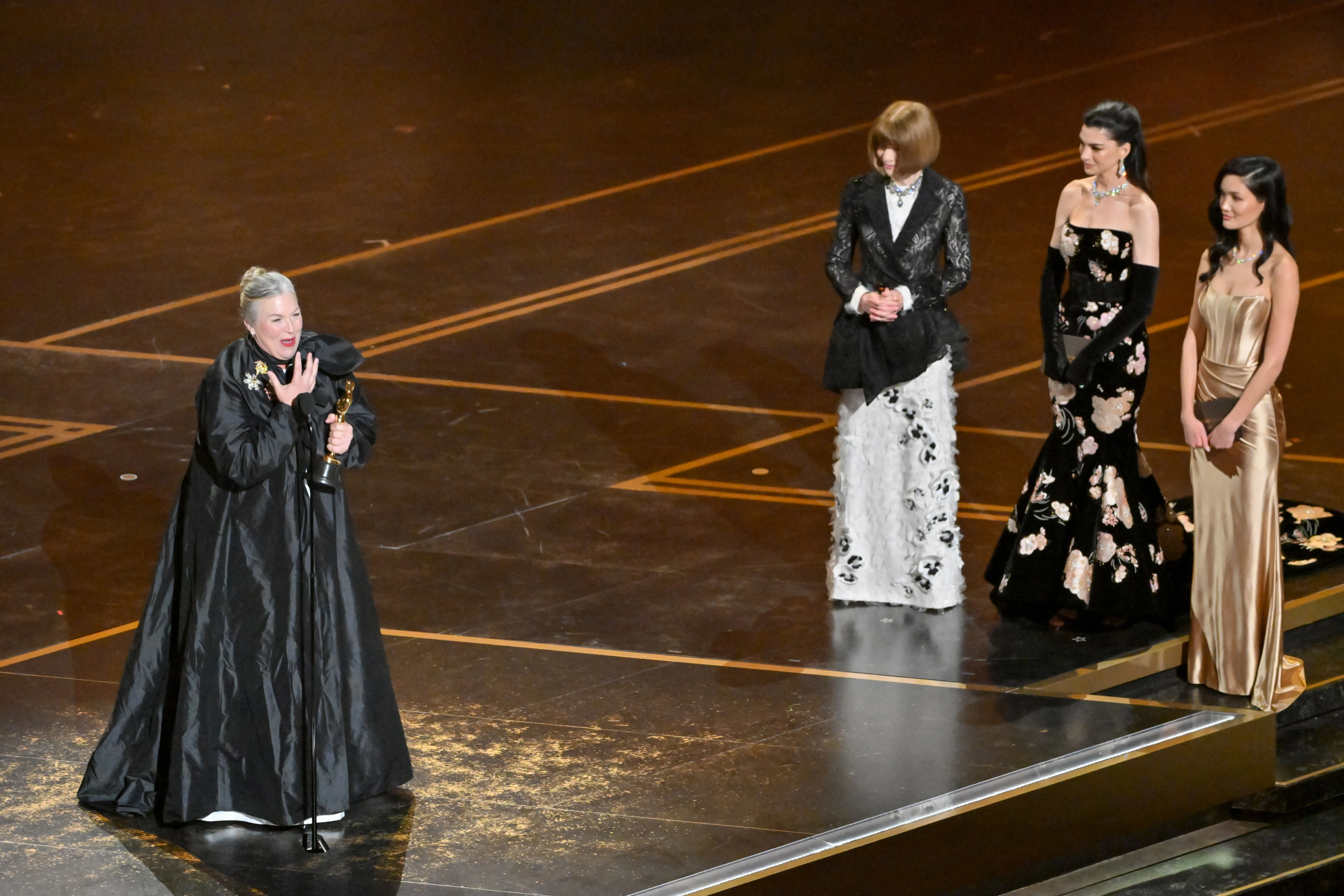 Kate Hawley accepting the Oscar for Costume Design for 