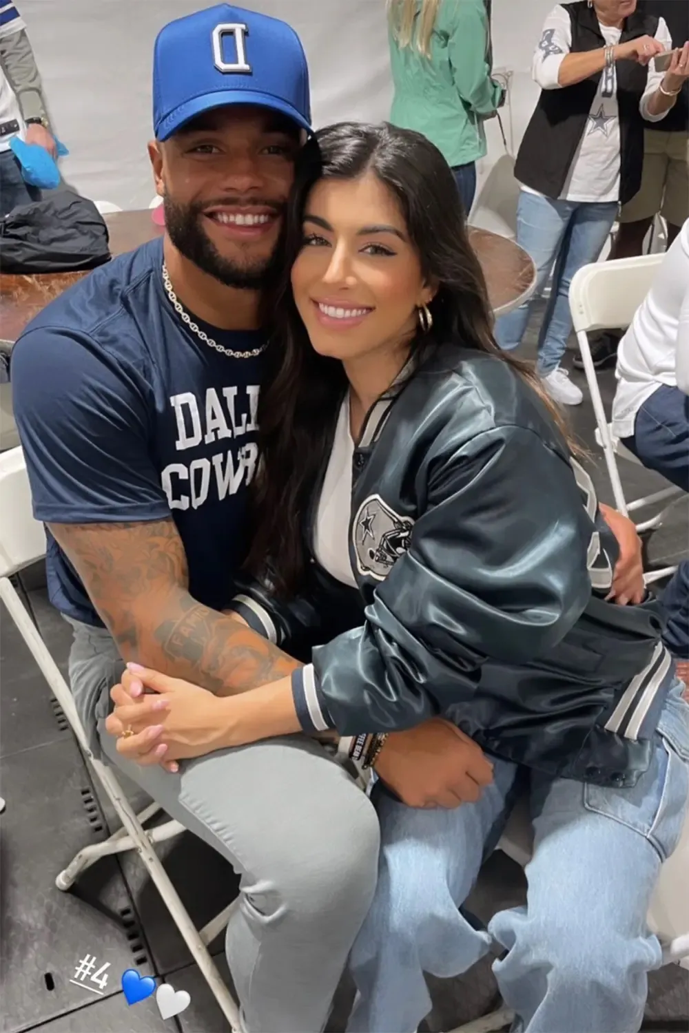 Prescott, seen with Ramos above, told reporters that he pretended they were going golfing and surprised his partner with a proposal. 