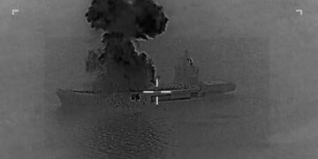 US military strikes Iranian drone carrier on ‘mission to sink entire’ navy, footage shows