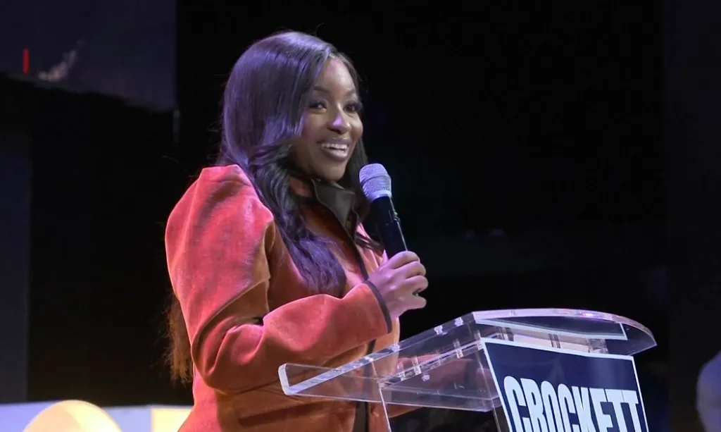 DALLAS, TEXAS  Watch party for Jasmine Crockett, who is facing off with James Talarico in the U.S. Senate primary.