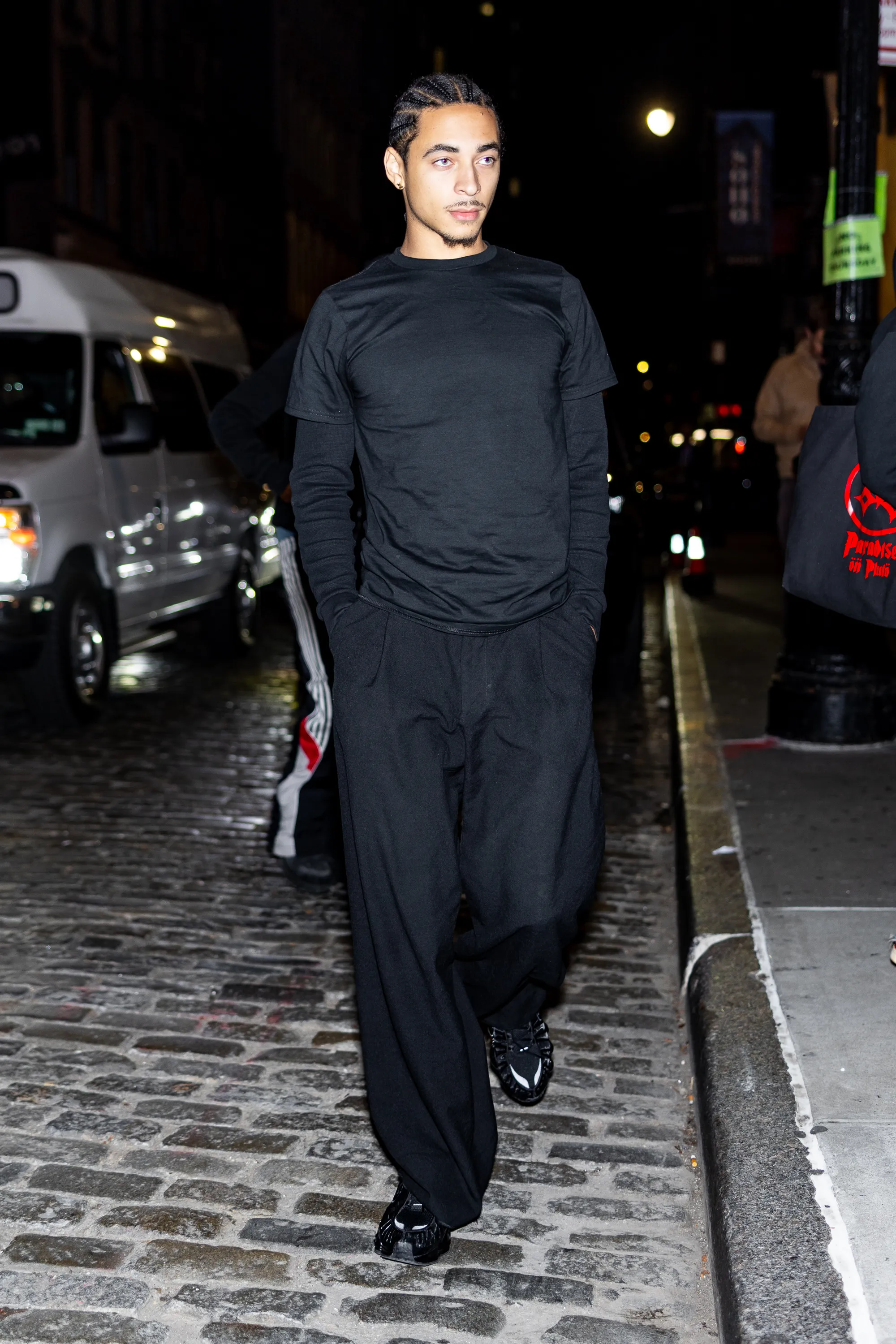 Smith, (pictured here in October 2025) meanwhile, has been rising to the top of the modeling world since making his runway debut in 2024. 