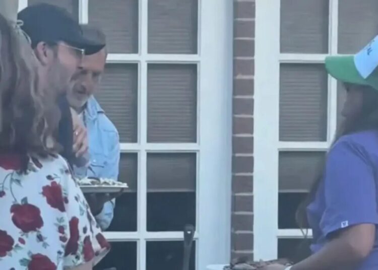 Foo Fighters frontman Dave Grohl surprises guests to serve BBQ at LA backyard bash