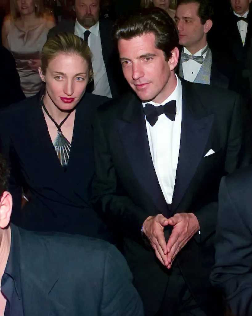 John F. Kennedy Jr. and Carolyn Bessette Kennedy departing the Washington Hilton after the White House Correspondents Dinner.