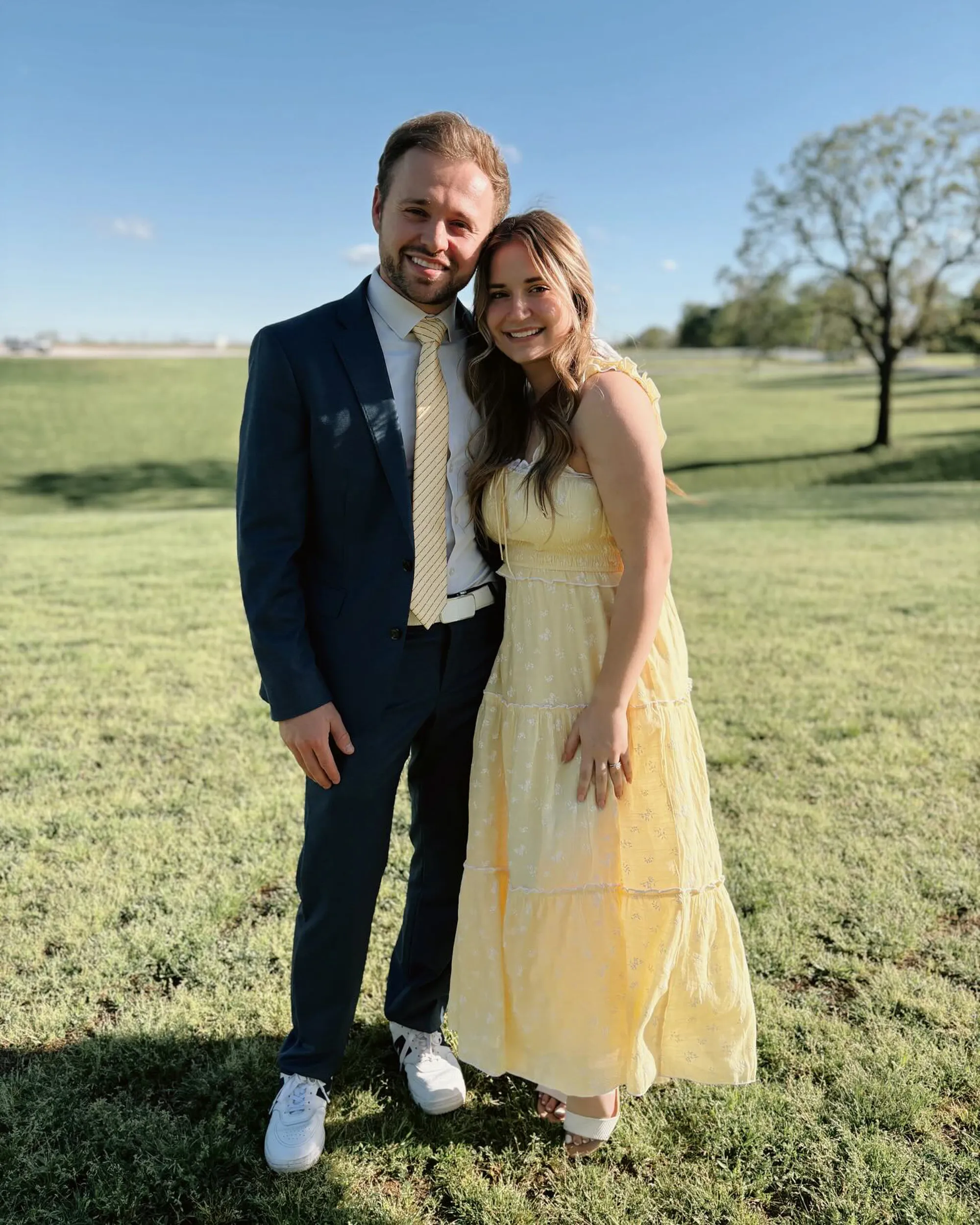 Jason and Maddie Duggar smiling for a social media upload.