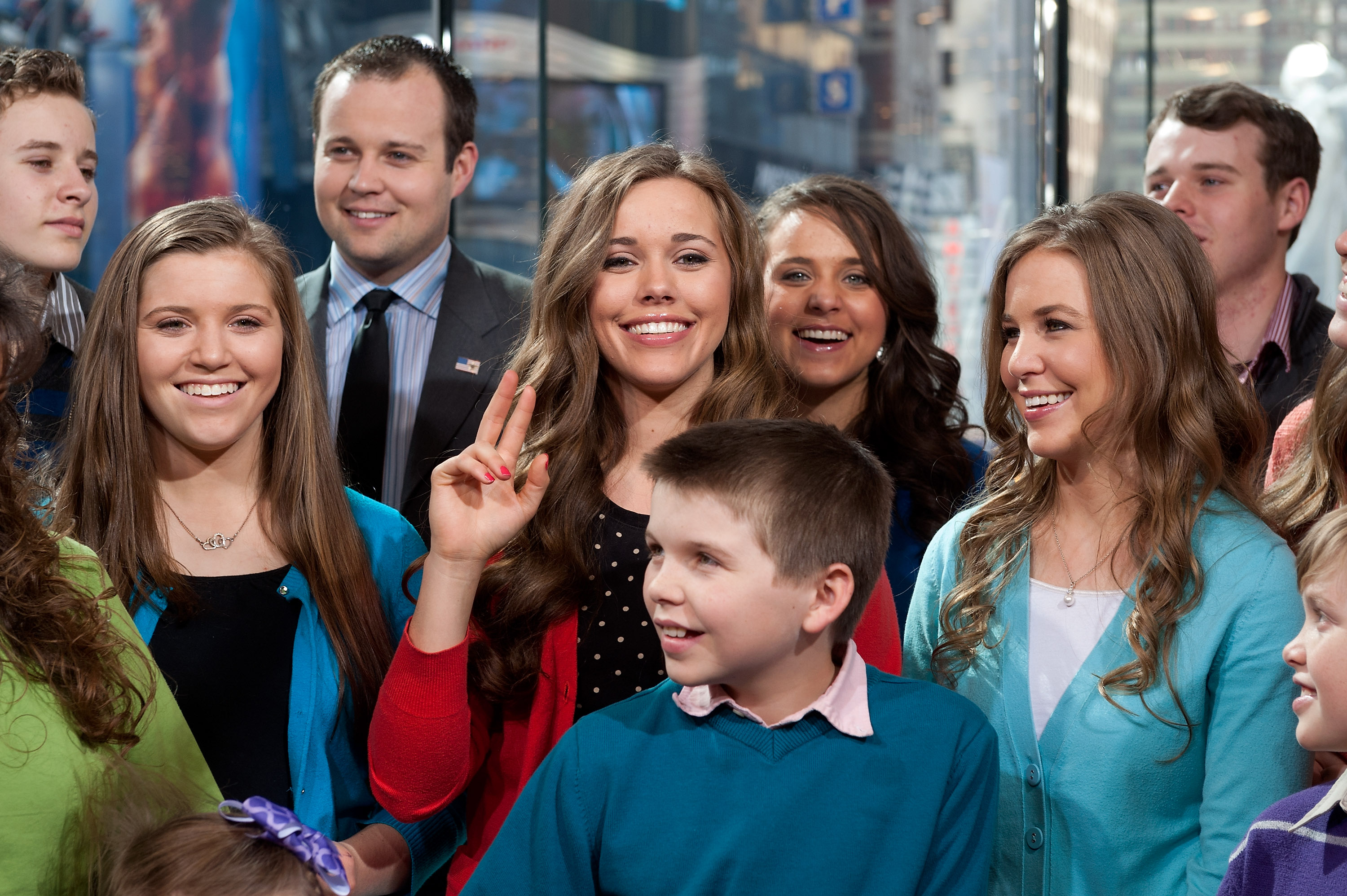 The Duggar family in New York City in 2014