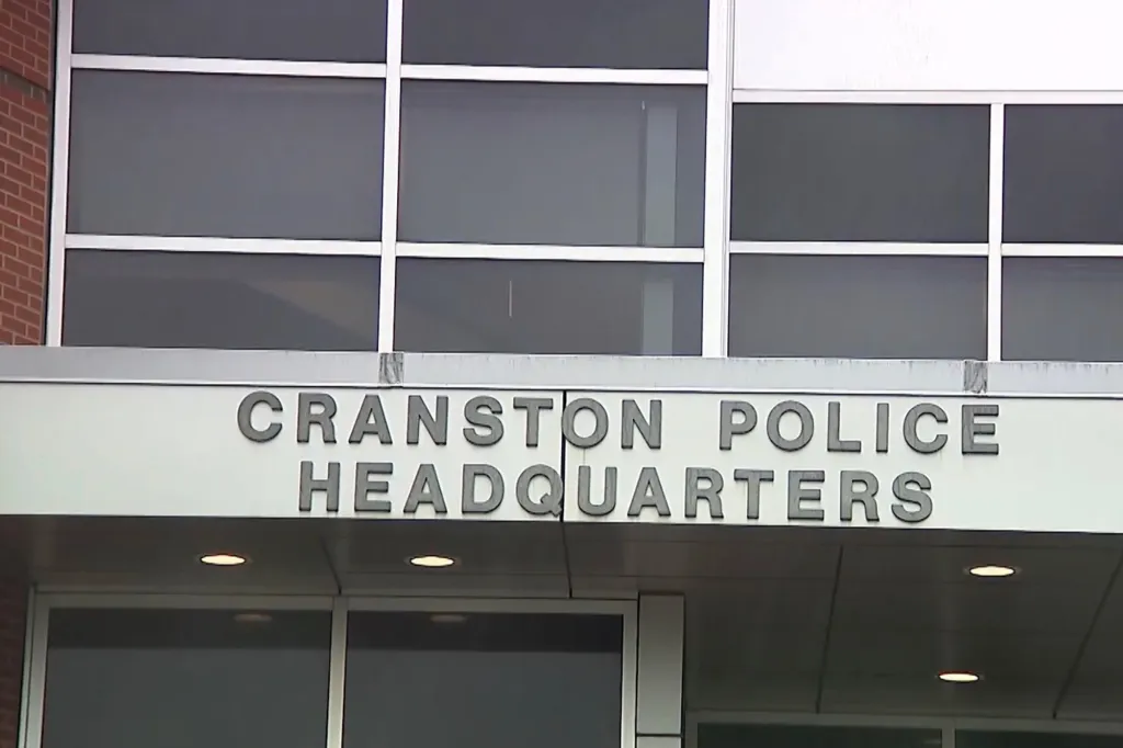 Sign for the Cranston Police Headquarters.