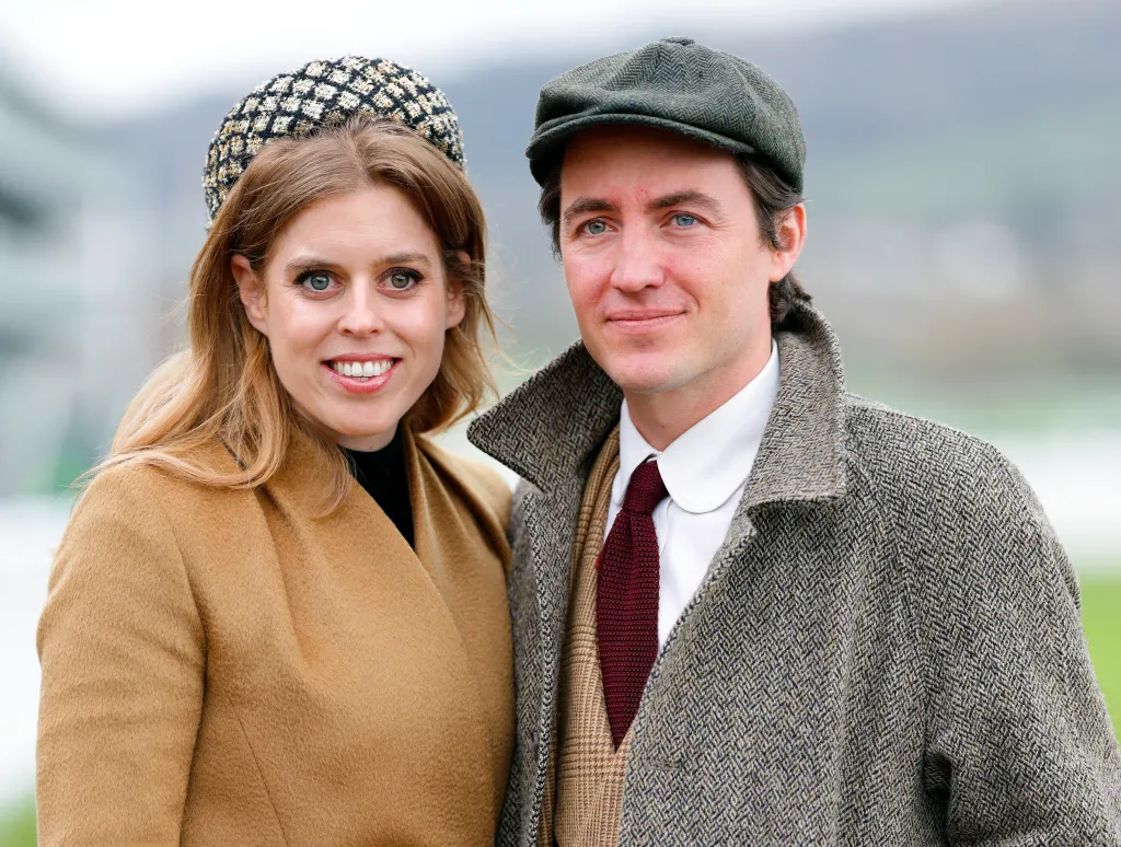 Princess Beatrice and Edoardo Mapelli Mozzi attending the Cheltenham Festival.