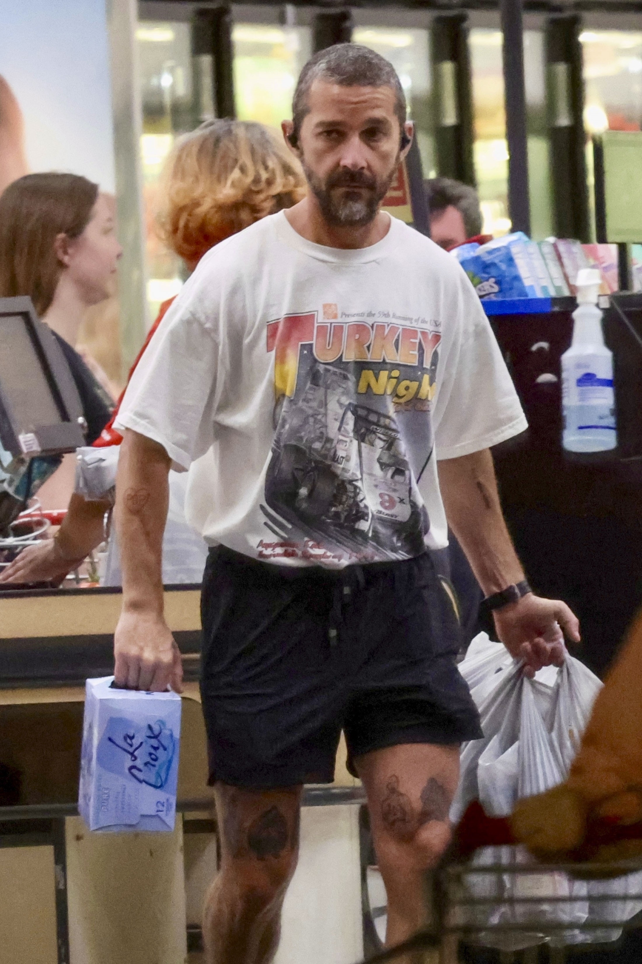 Shia LaBeouf at a grocery store in New Orleans.