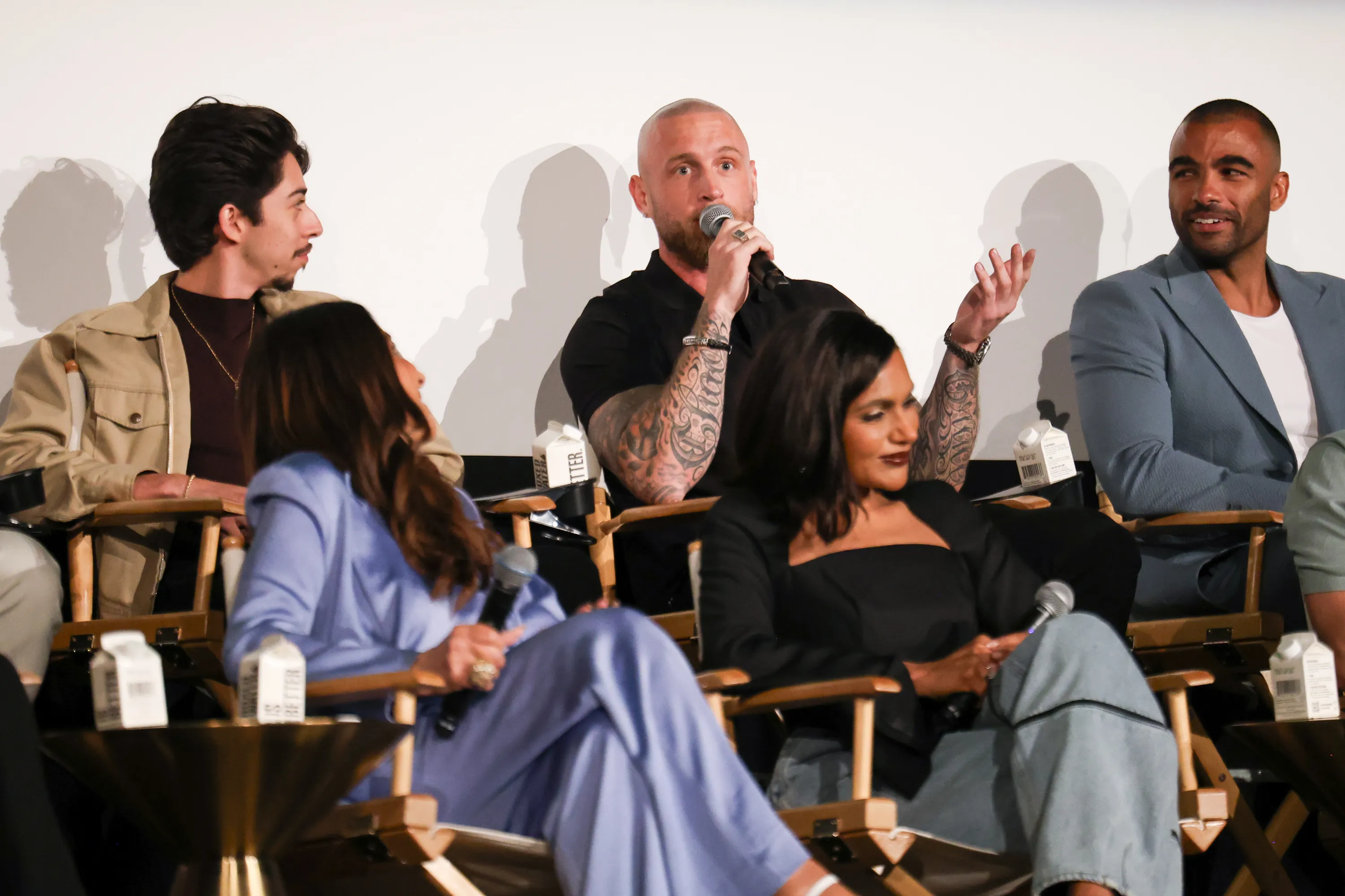 Chet Hanks, Mindy Kaling, and Toby Sandeman attending a 