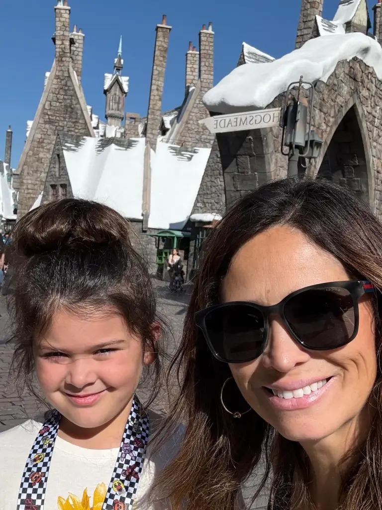 Liann Paul and her granddaughter at the Wizarding World of Harry Potter.